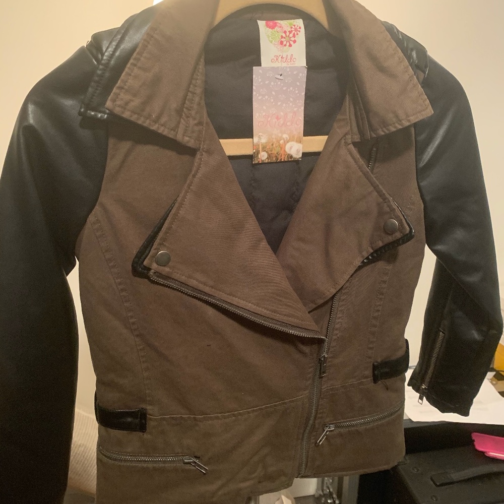 Kiddo by Katie - Army Green / Leather Jack